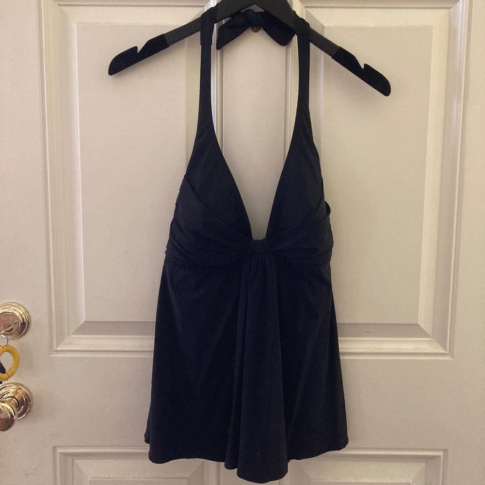 FINAL SALE! Gottex Black 2 Pc. Swimsuit/Sz 10 Top/12 Hi-cut Brief/NEW/PRICE FIRM